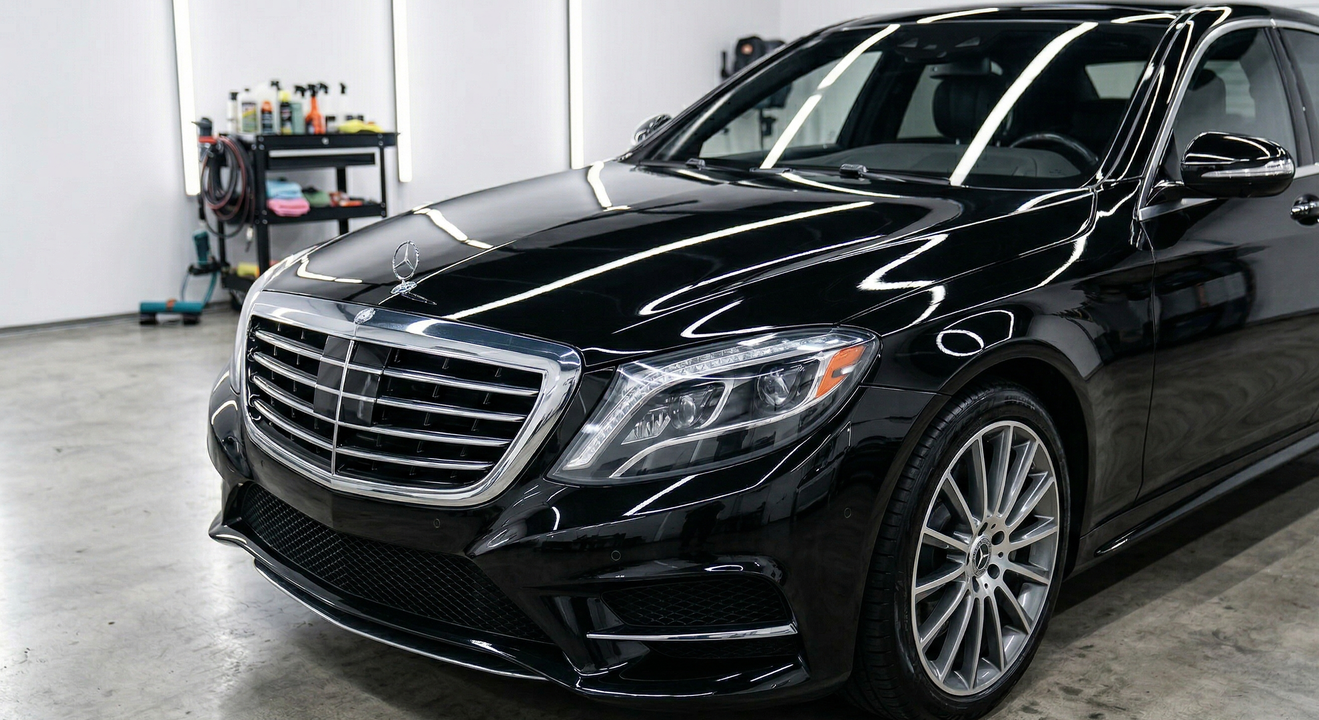 Vehicle front end after detailing