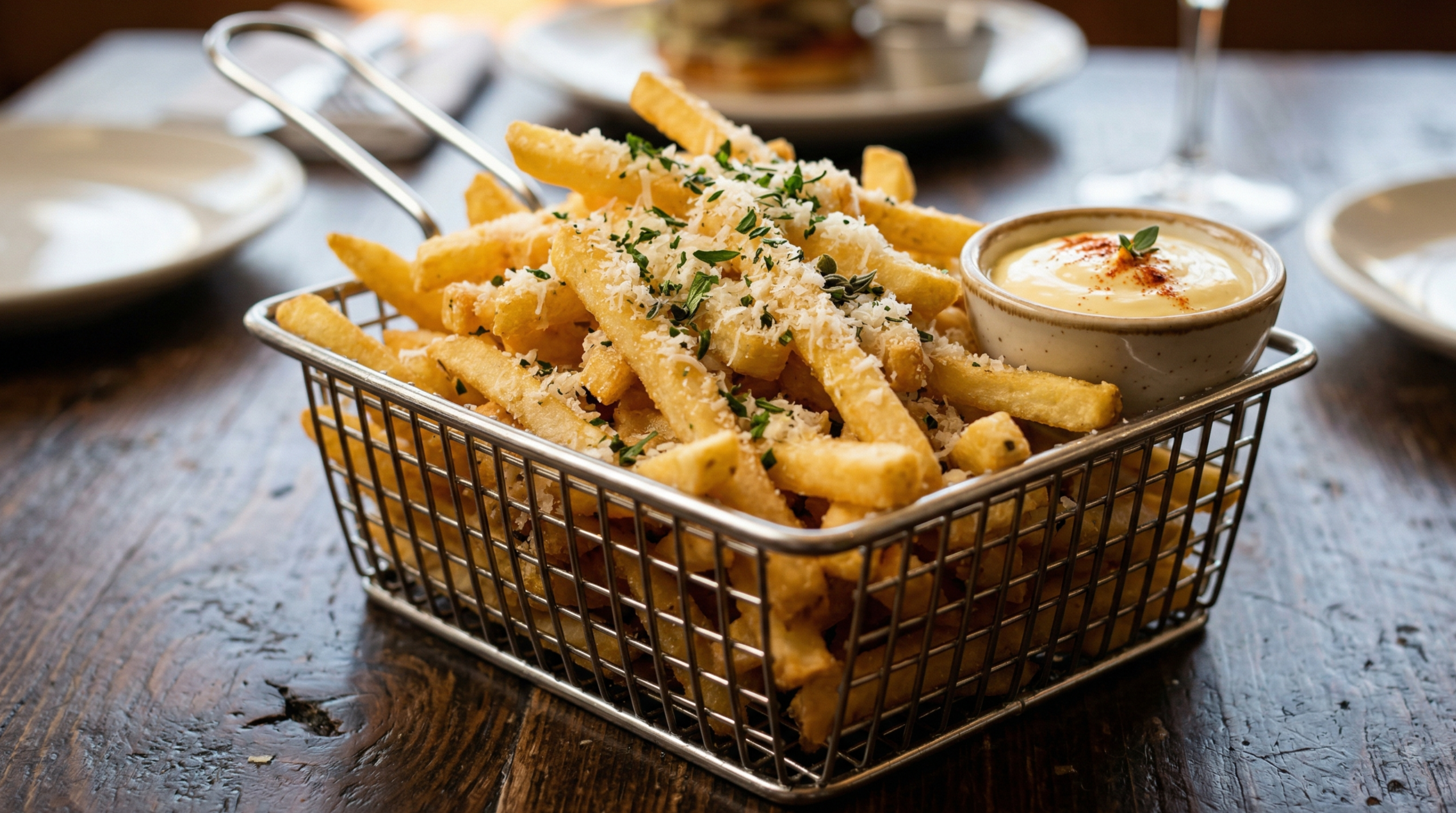 Hand-cut seasoned fries